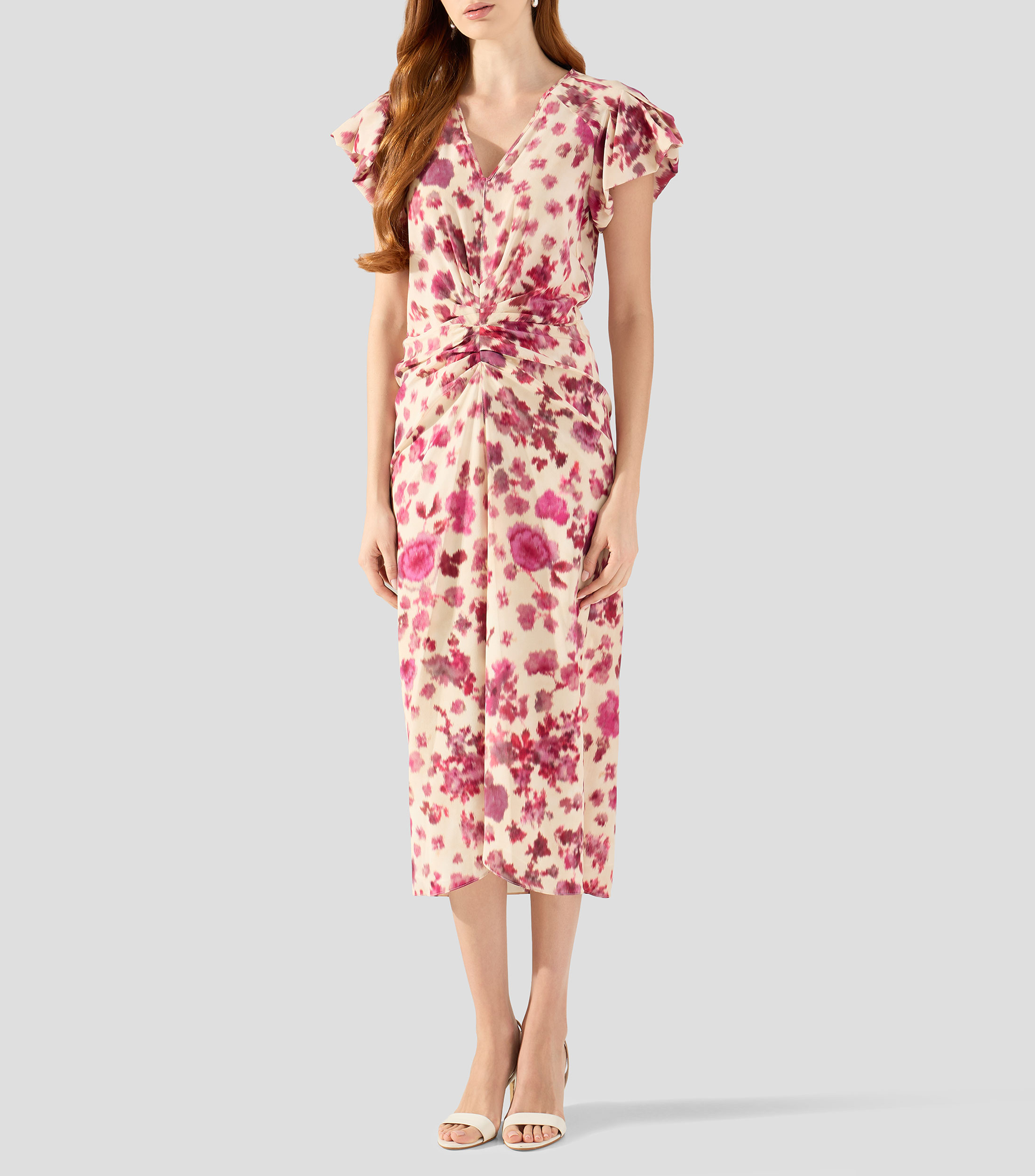 Vestido midi estampado Mujer